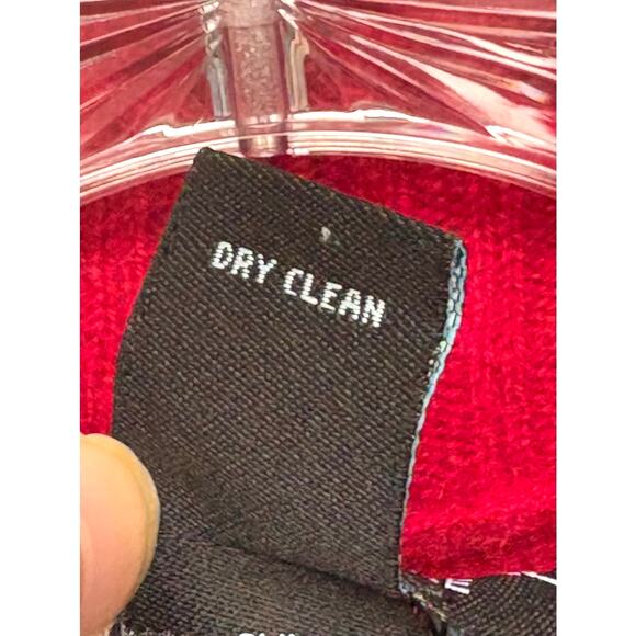 Cynthia Rowley 100% Cashmere Sweater Red Waterfall Cardigan Lightweight Size S - Picture 4 of 5